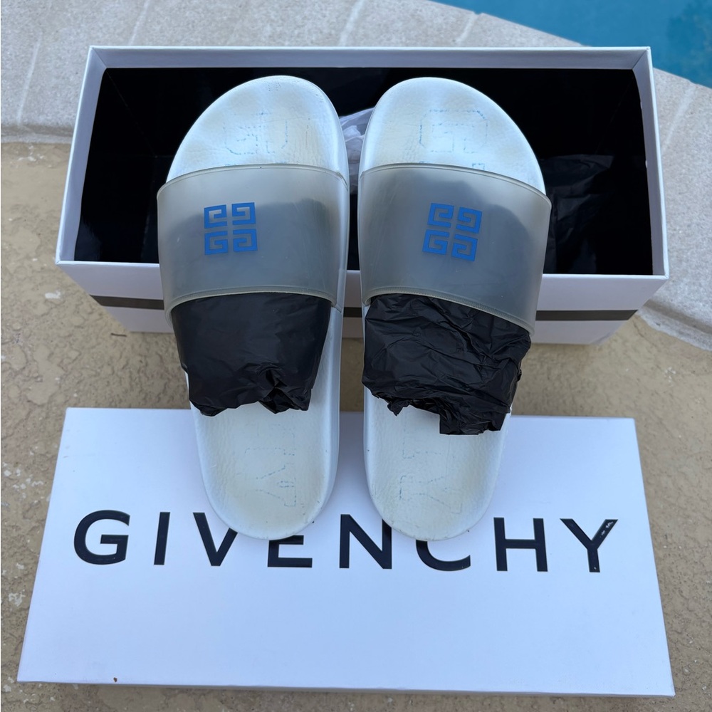 Givenchy slides sandals white clear 38